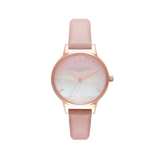 Under The Sea 30mm Rose Gold & Pink Leather Strap Watch