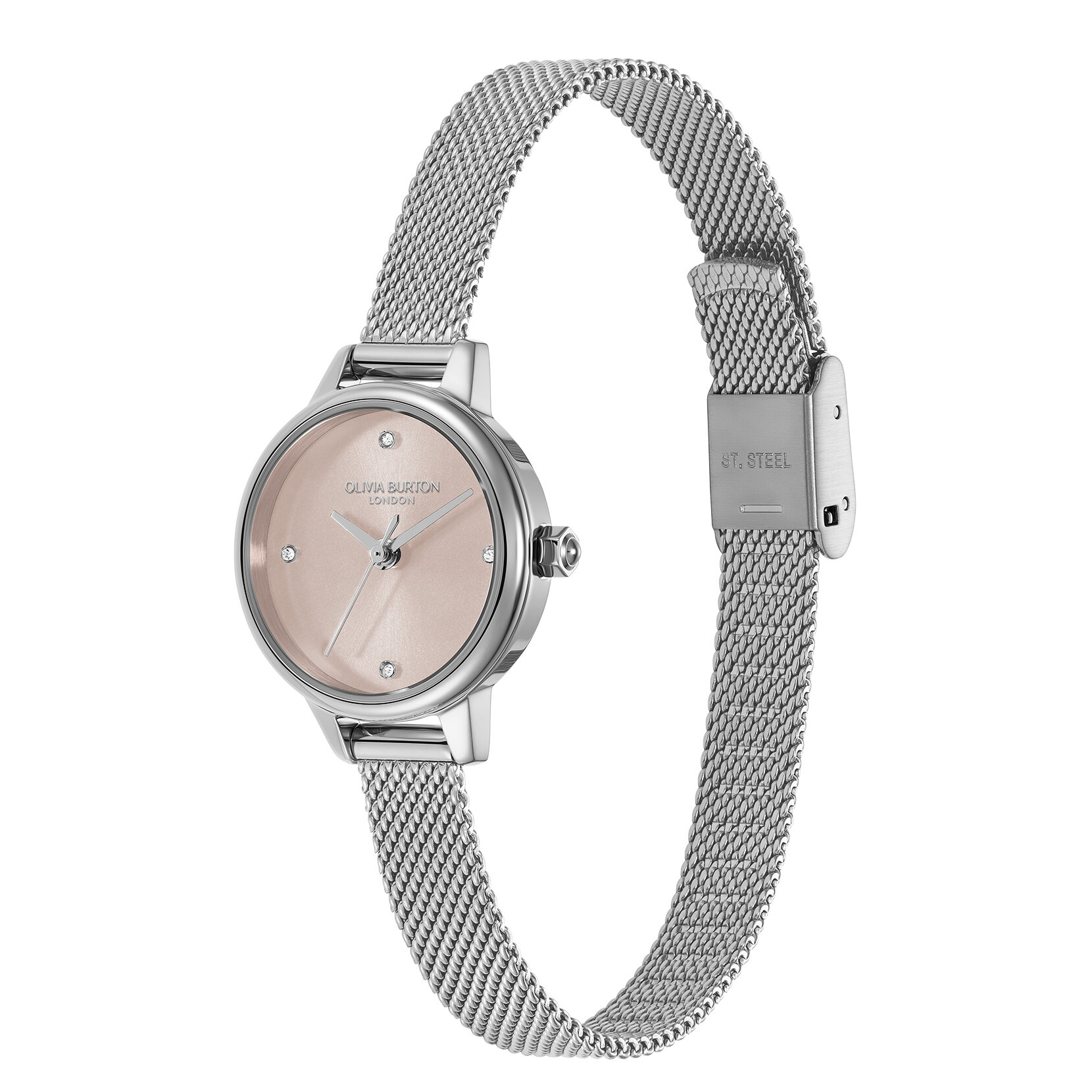 23mm Mini Primrose & Silver Mesh Watch