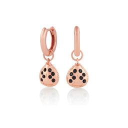 Ladybird Huggie Hoops Rose Gold