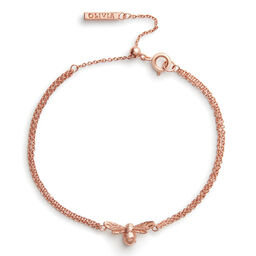 Lucky Bee Chain Bracelet Rose Gold
