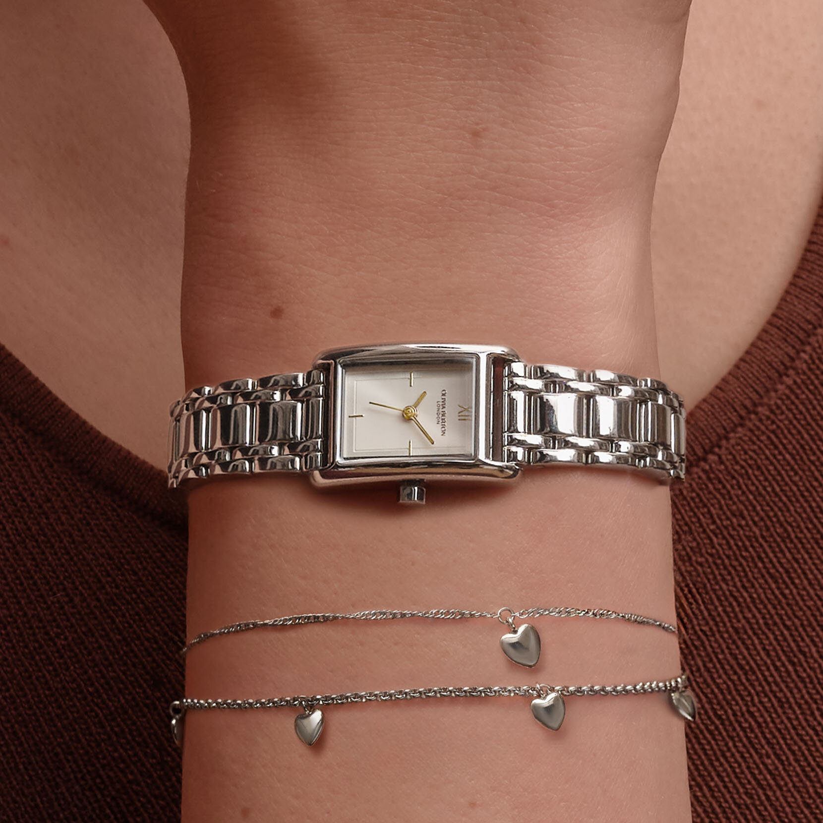16mm Mini Grove White & Silver Bracelet Watch