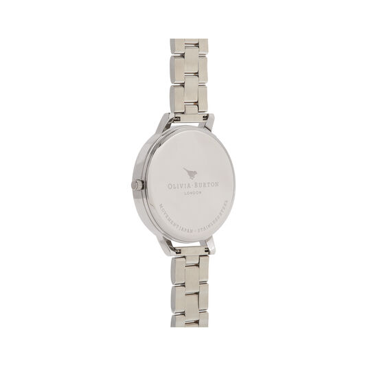 Big Dial White Dial Silver & Gold Bracelet Watch