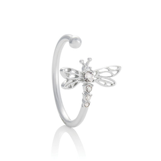 Dancing Dragonfly Ring Silver