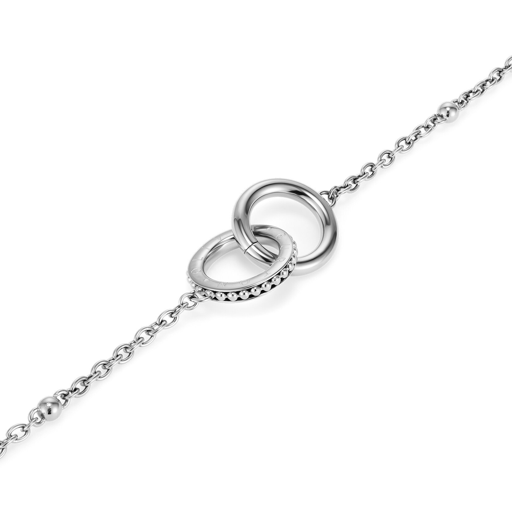 Amity Interlock Silver Tone Bracelet