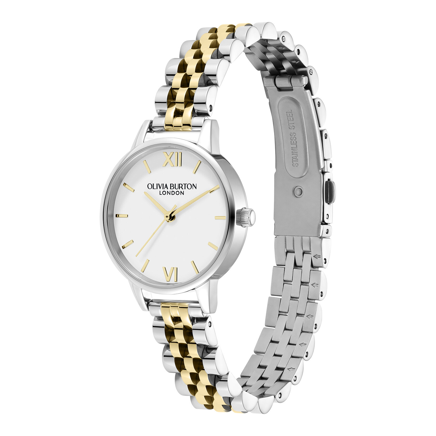 30mm White & Two Tone Bracelet Watch