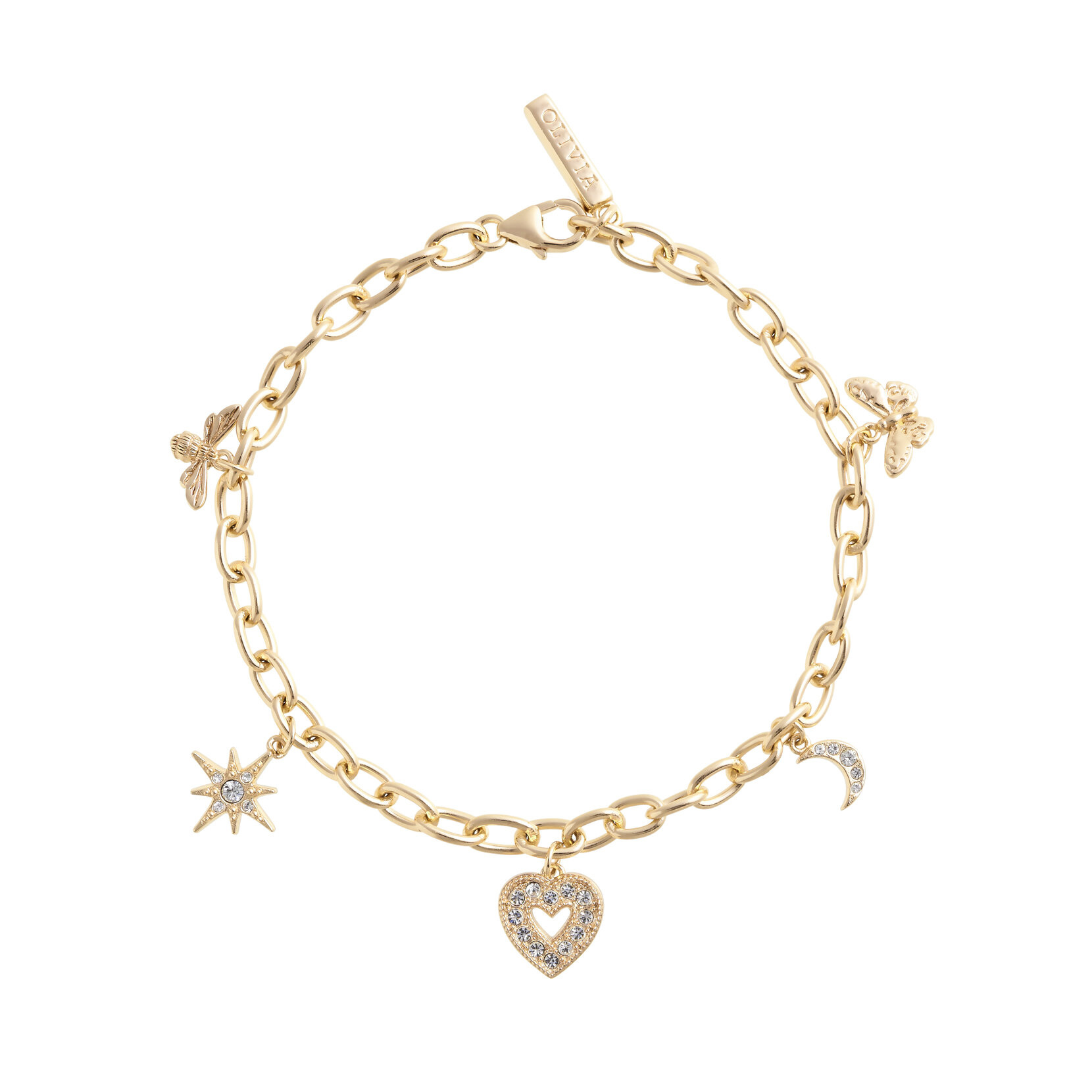 Gold Charm Bracelet S/M