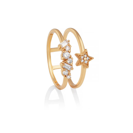 Celestial Double Band Ring Gold L