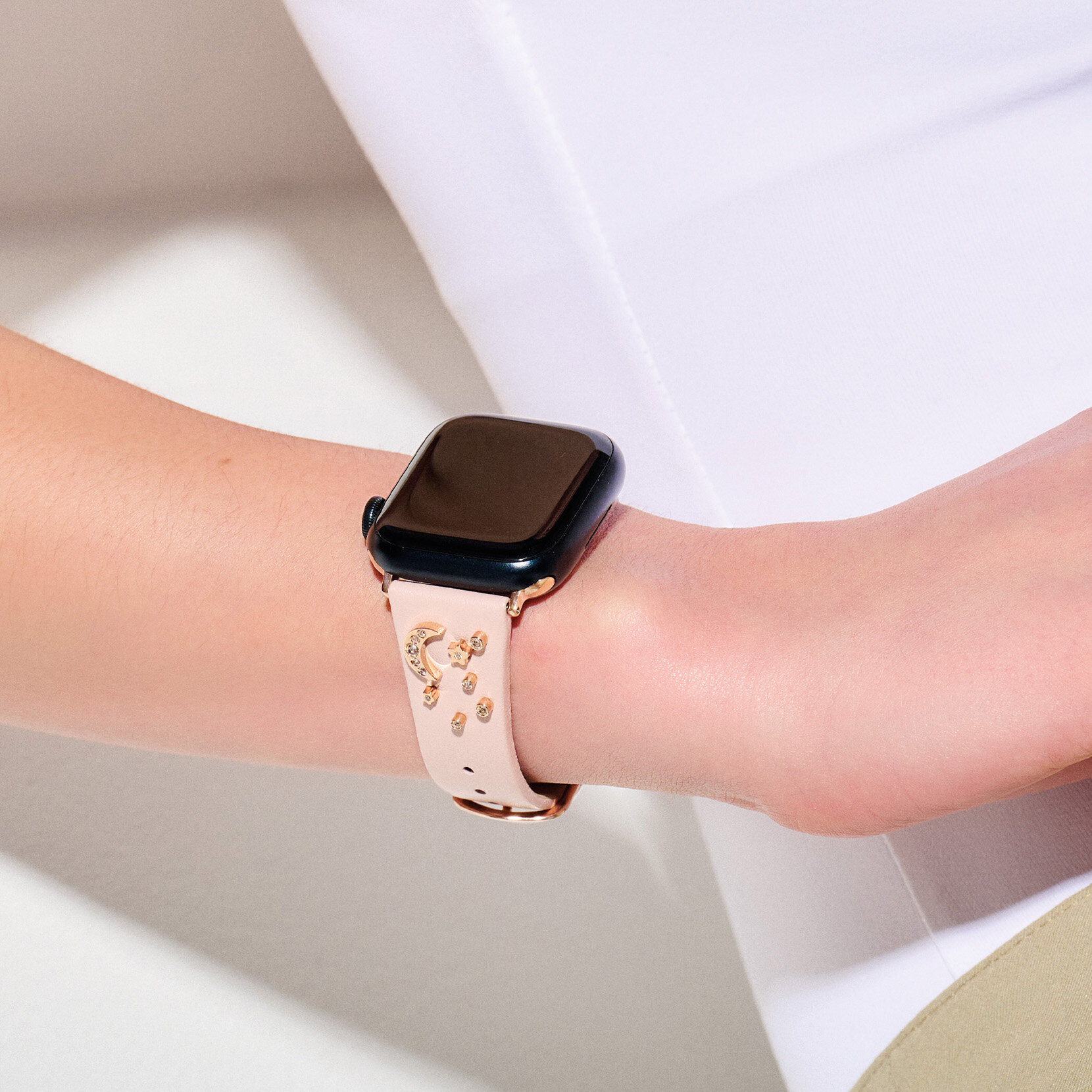Rose Gold & Blush Celestial Leather Strap