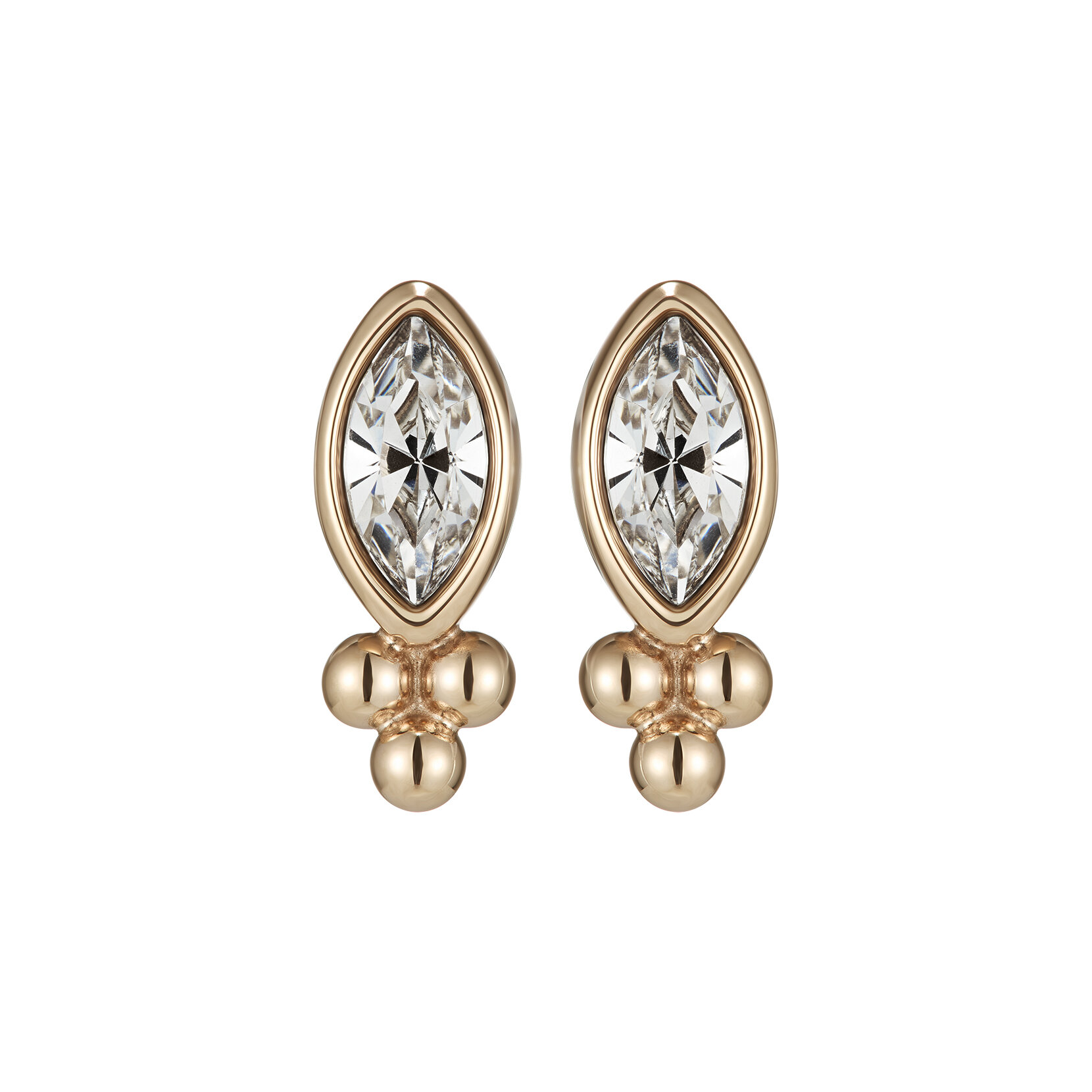 Dainty Rose Gold Plated Stud Earrings