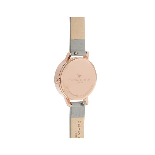 Watercolour Florals Grey & Rose Gold