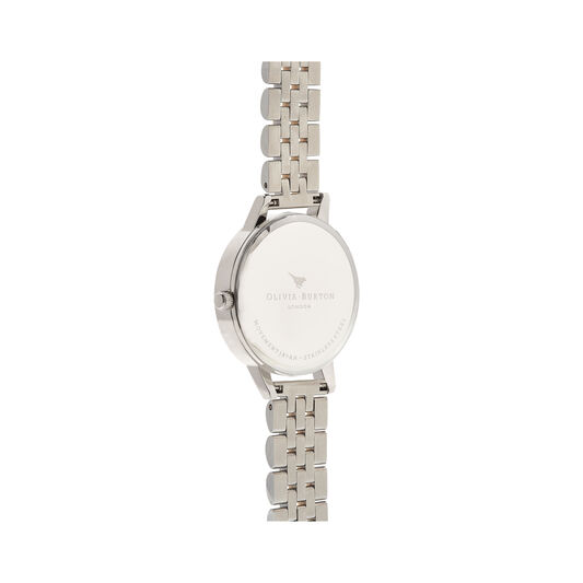 White Dial Silver & Gold Bracelet Watch