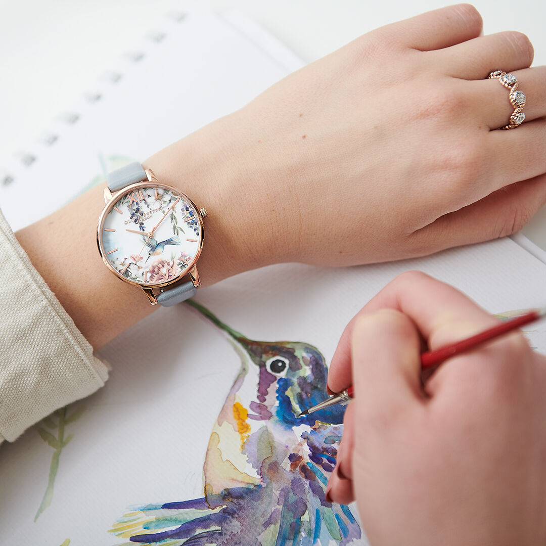 Olivia burton painterly prints hummingbird shop