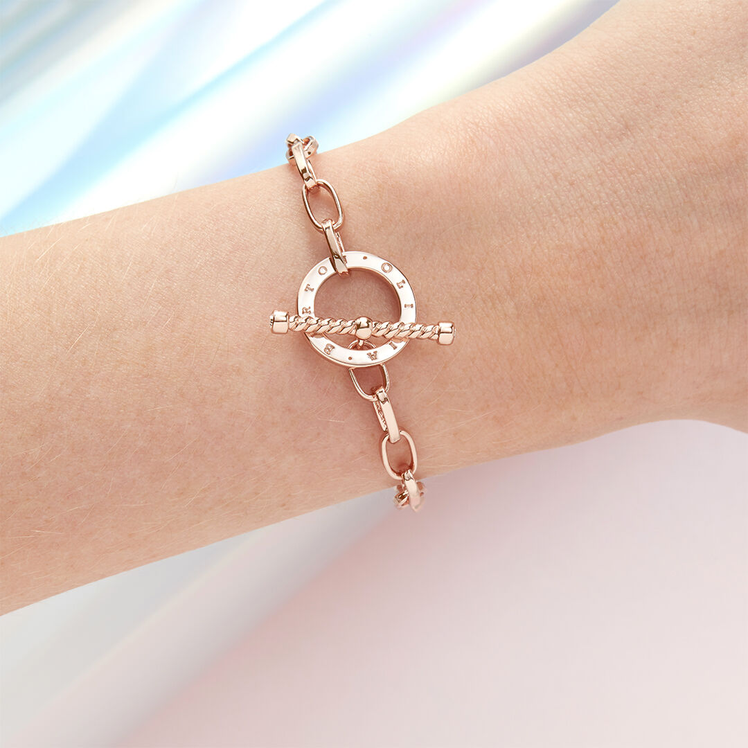 Rose gold sales t bar bracelet