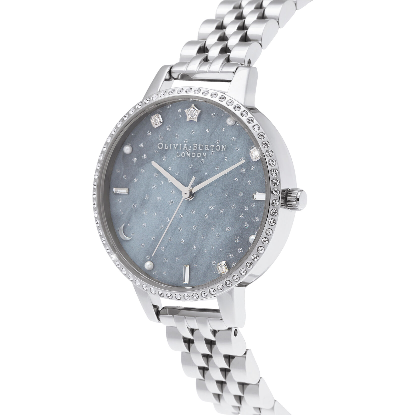 Celestial 34mm Night Sky & Silver Bracelet Watch