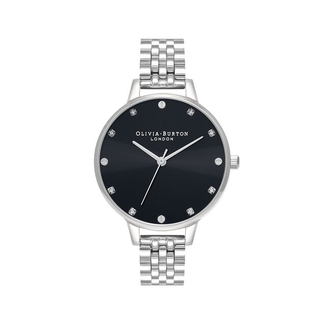 Classic Demi Dial Black & Silver Bracelet Watch