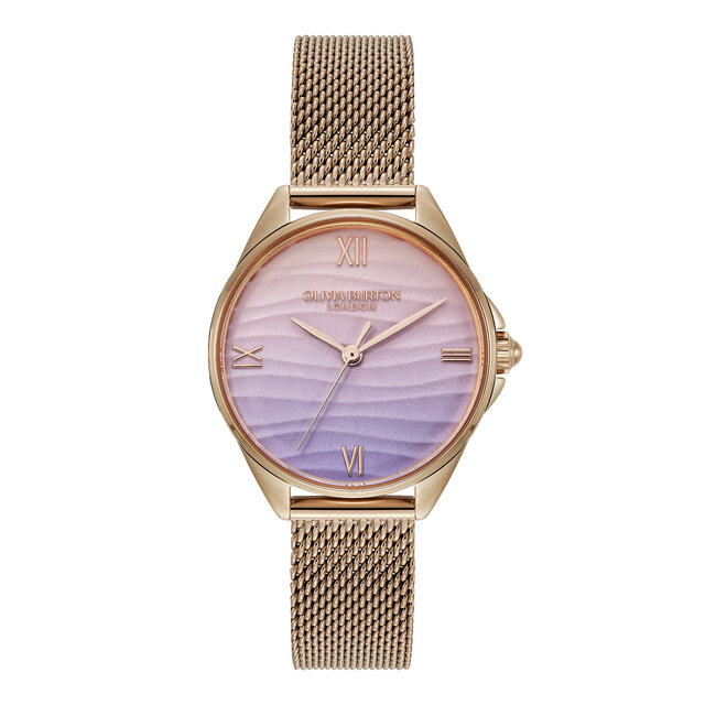 30mm Azure Purple Tone & Rose Gold Mesh Watch