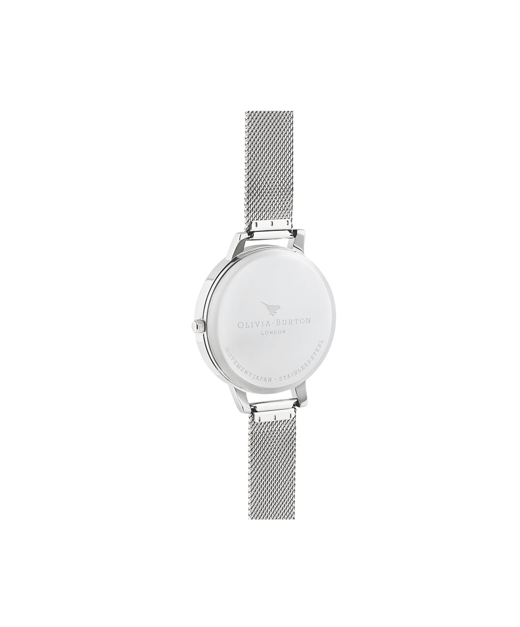 Sunlight Florals 38mm Silver Mesh Watch Olivia Burton London