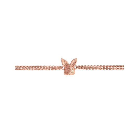 3D Bunny Chain Bracelet Rose Gold