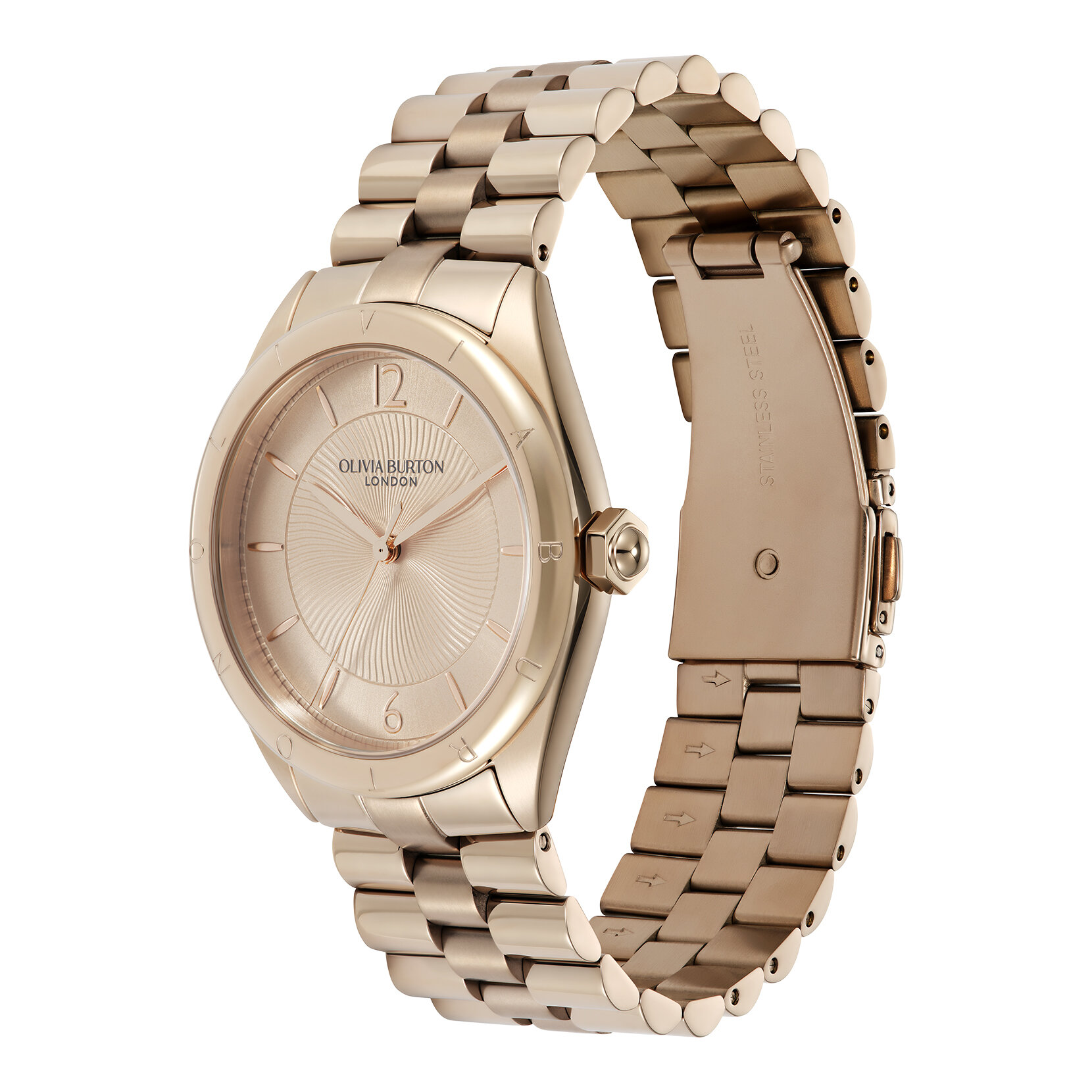36mm Swirled Rose Gold Bracelet Watch