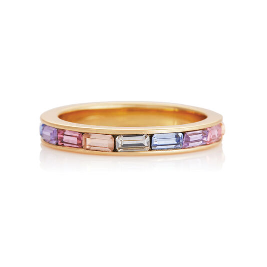 Rainbow Baguette Ring Gold (L)