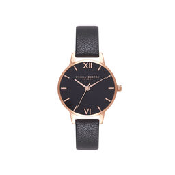  Midi Dial Black And Rose Gold Watch 