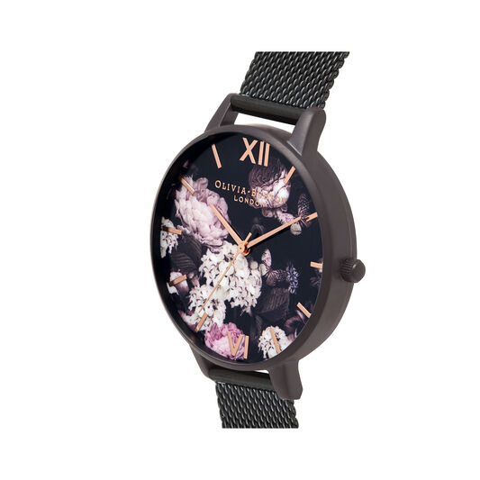 Signature Florals IP Black Mesh