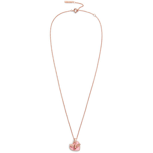 You Have My Heart Necklace Pink & Rose Gold