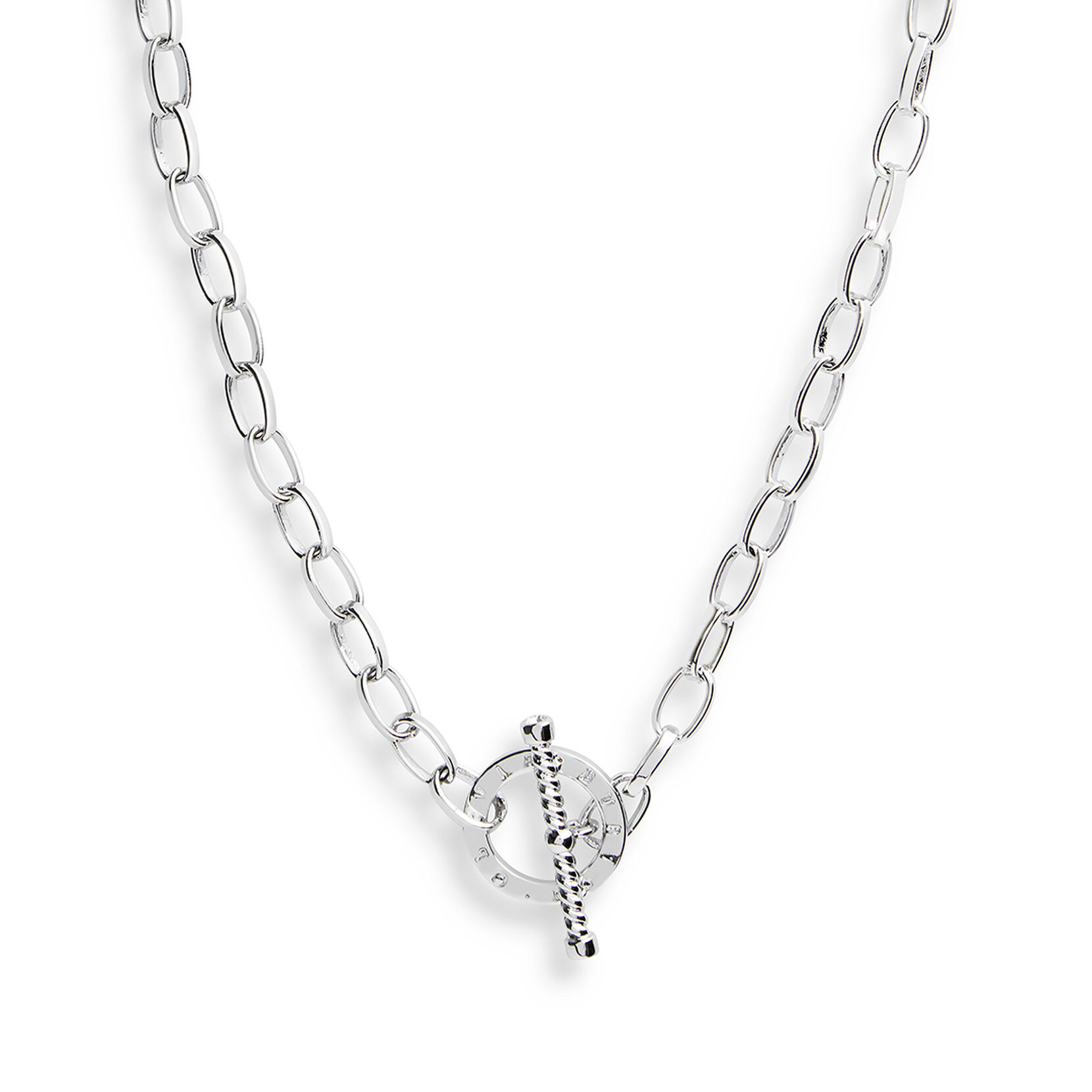 Bejeweled Classics Silver Tbar Necklace