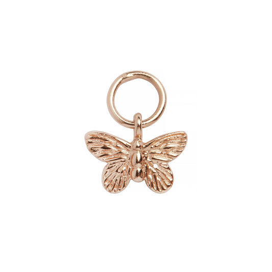 Butterfly Huggie Charm Rose Gold