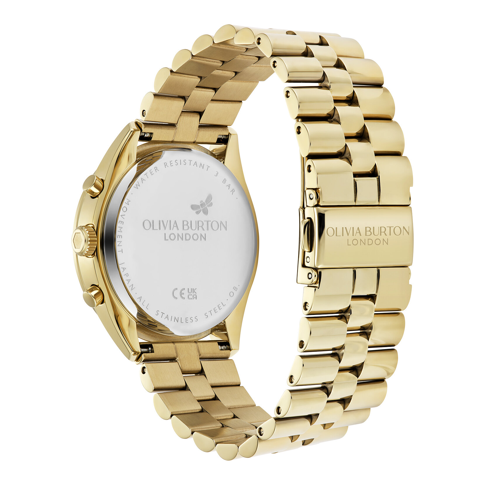 38mm City Classic Multifunction Gold Bracelet Watch