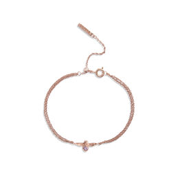 Bejewelled Bee Bracelet Rose Gold & Amethyst