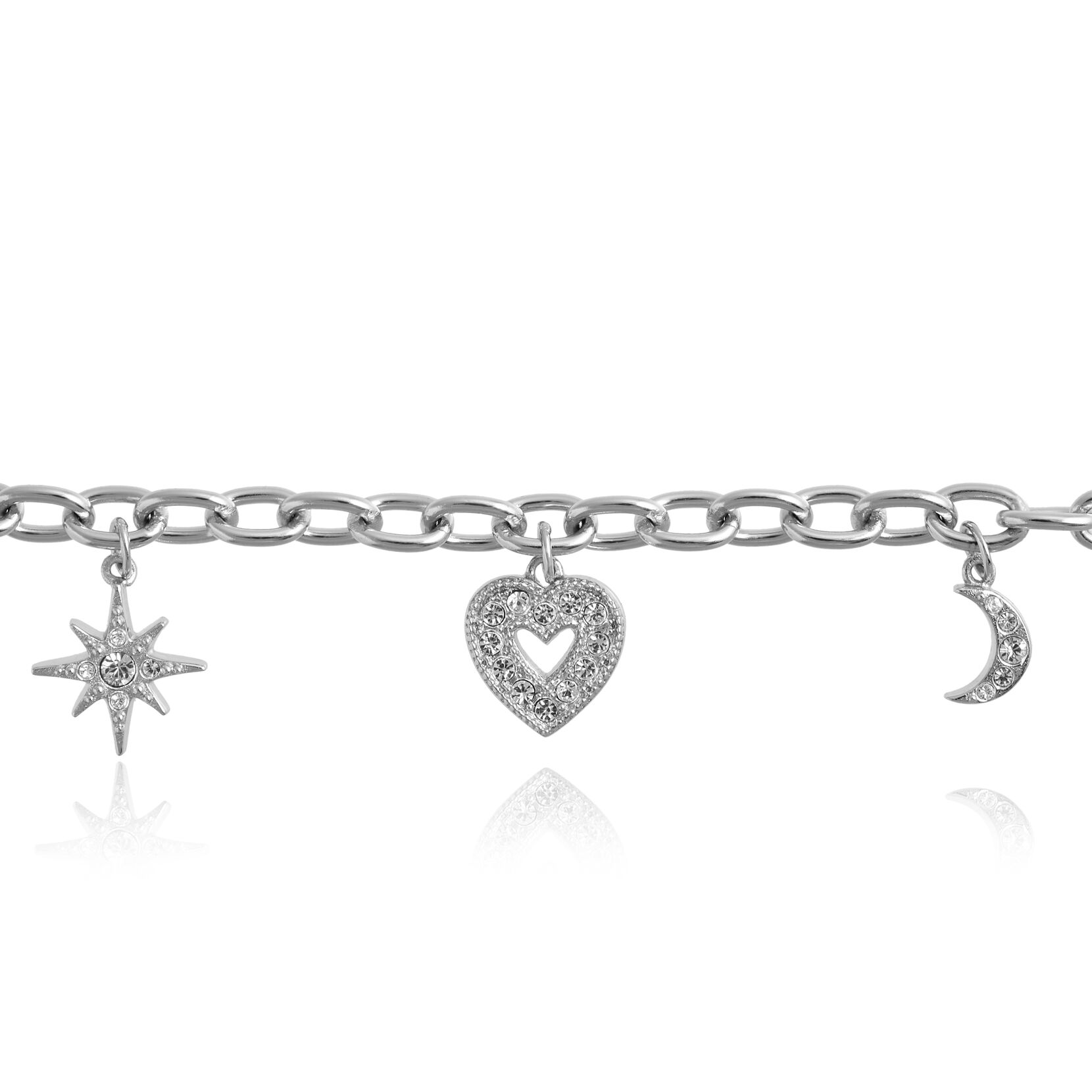 Silver Charm Bracelet S/M