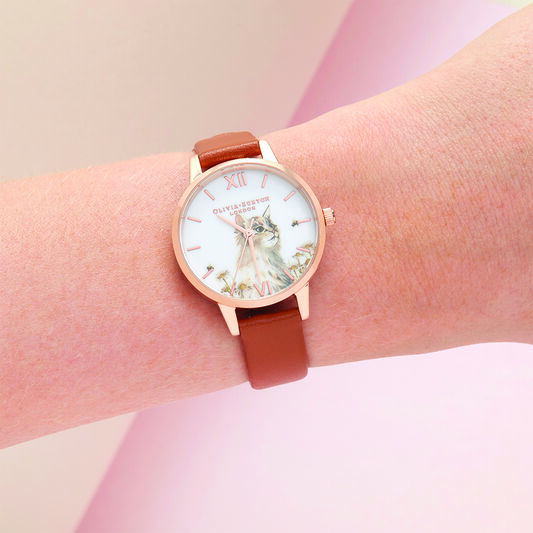 Illustrated Animals Vegan Honey Tan & Rose Gold