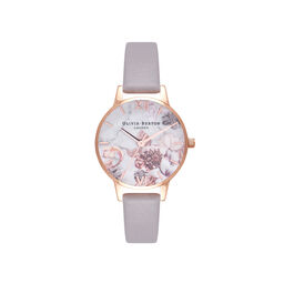  Marble Floral Rose Gold Watch  
