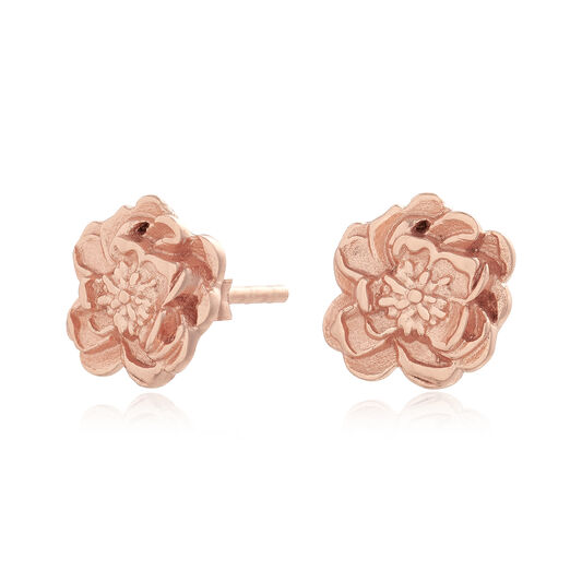 Blossom Rose Gold Flower Earrings