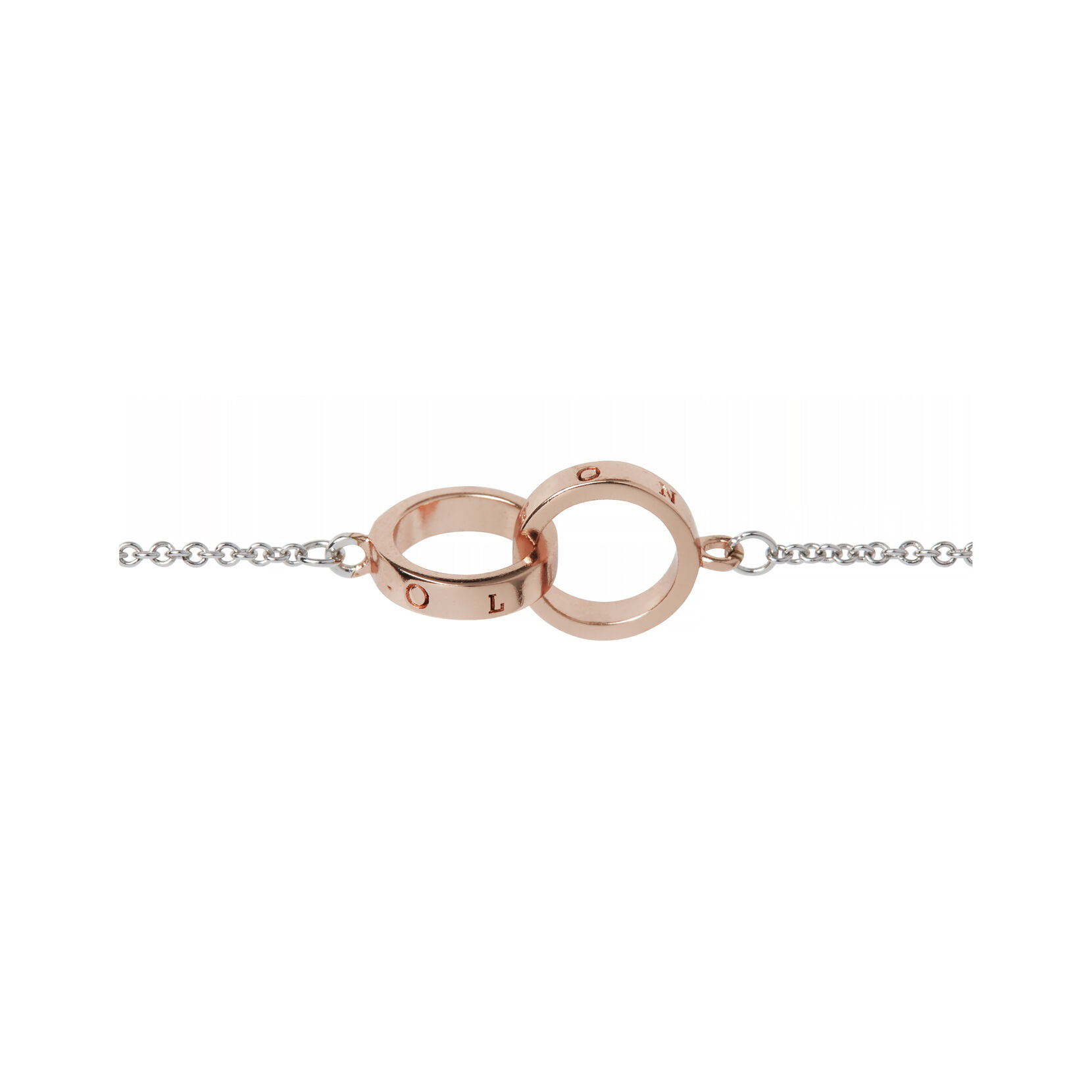 Silver & Rose Gold Interlink Bracelet