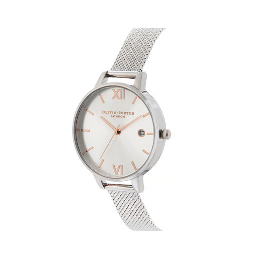 Sunray Demi Dial Watch with Boucle Mesh