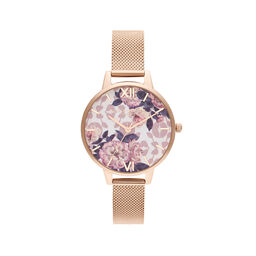 Wildflower Pale Rose Gold Mesh