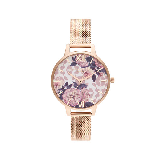 Wildflower Pale Rose Gold Mesh