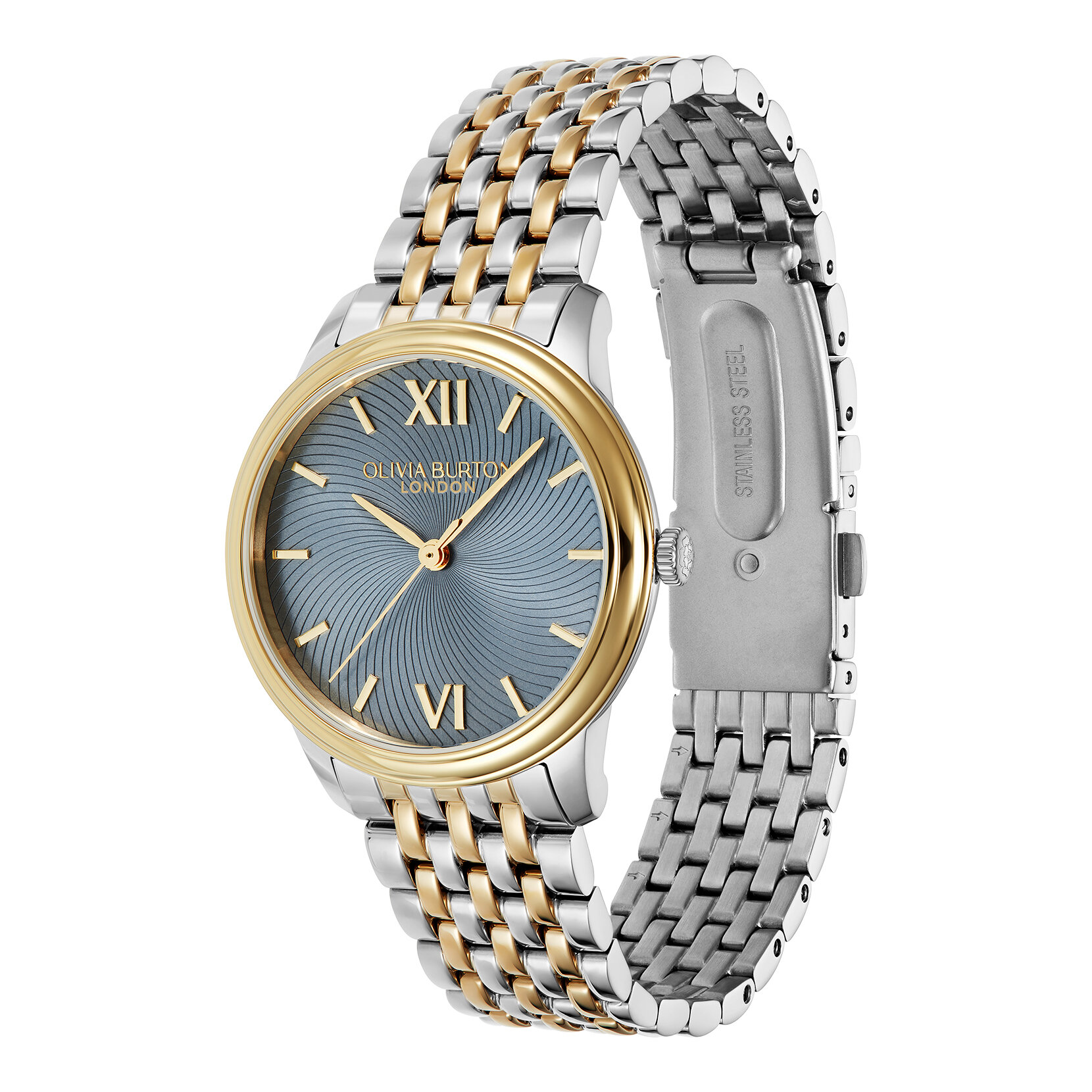 32mm Swirl Chalk Blue & Two Tone Bracelet Watch