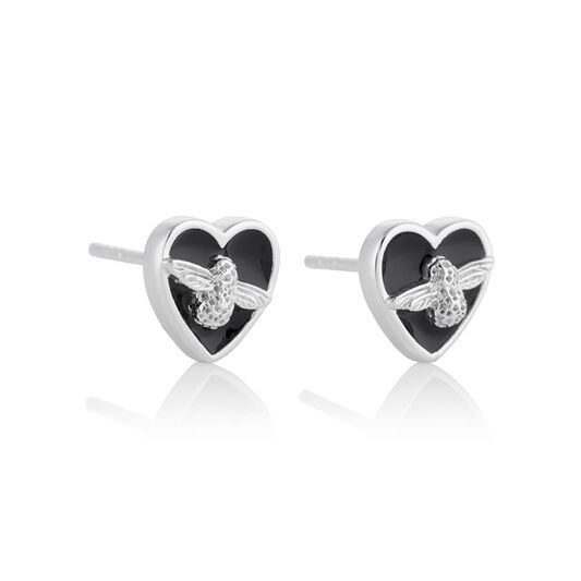 Love Bug Studs Black & Silver