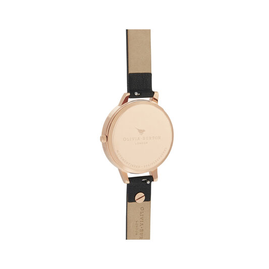 Demi Embellished Black & Rose Gold