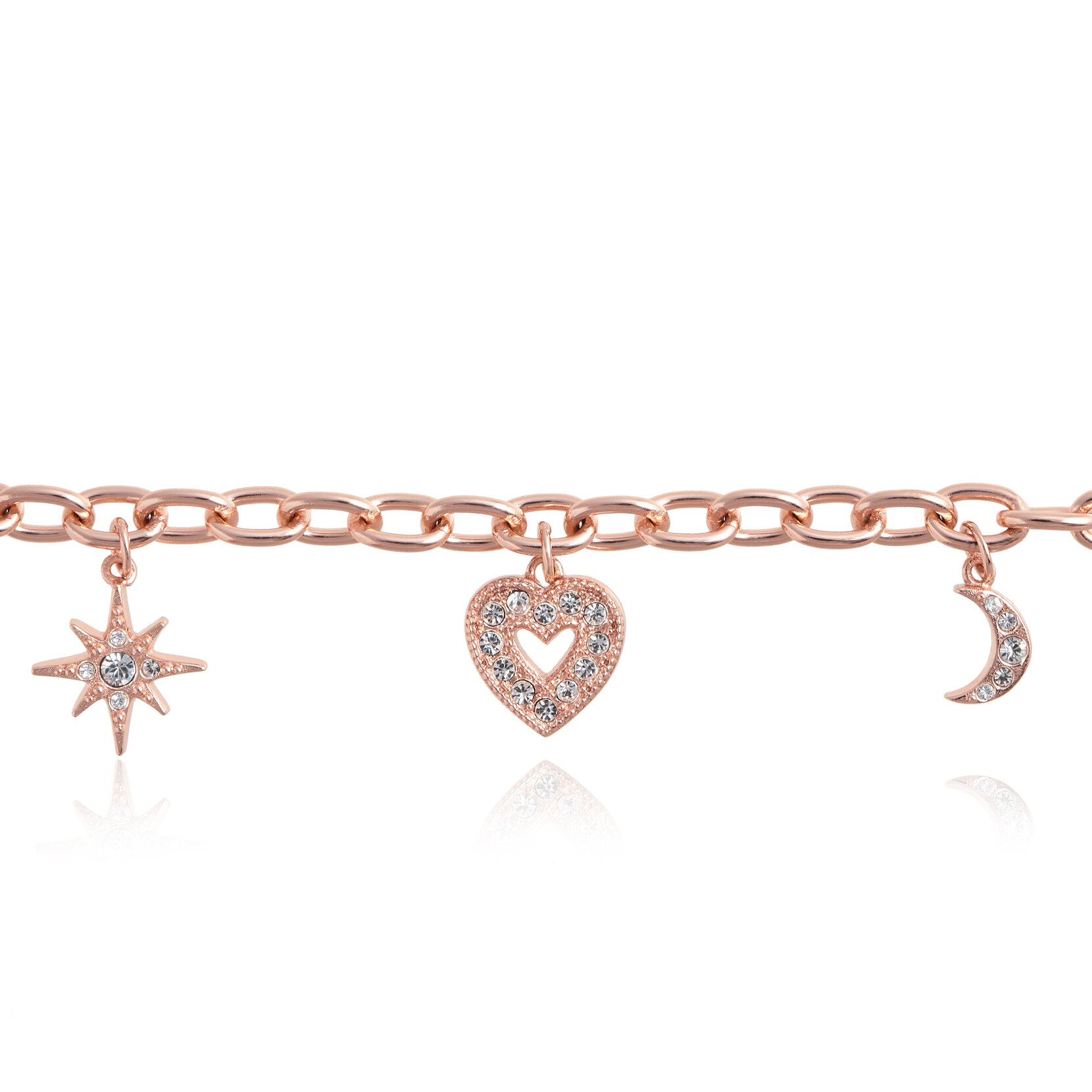 Rose Gold Charm Bracelet M/L