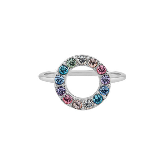 Silver Rainbow Halo Ring