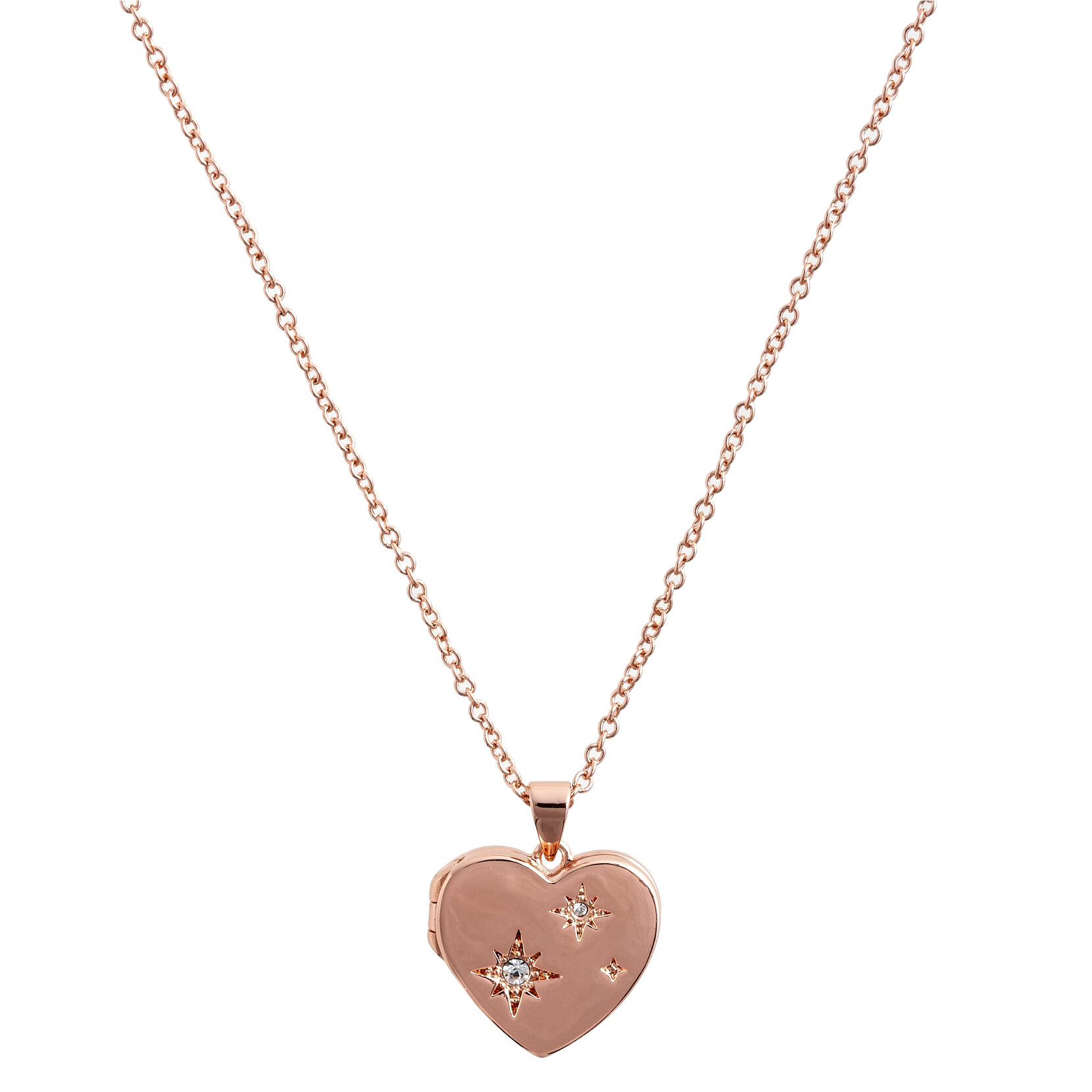 Rose Gold North Star Locket Necklace