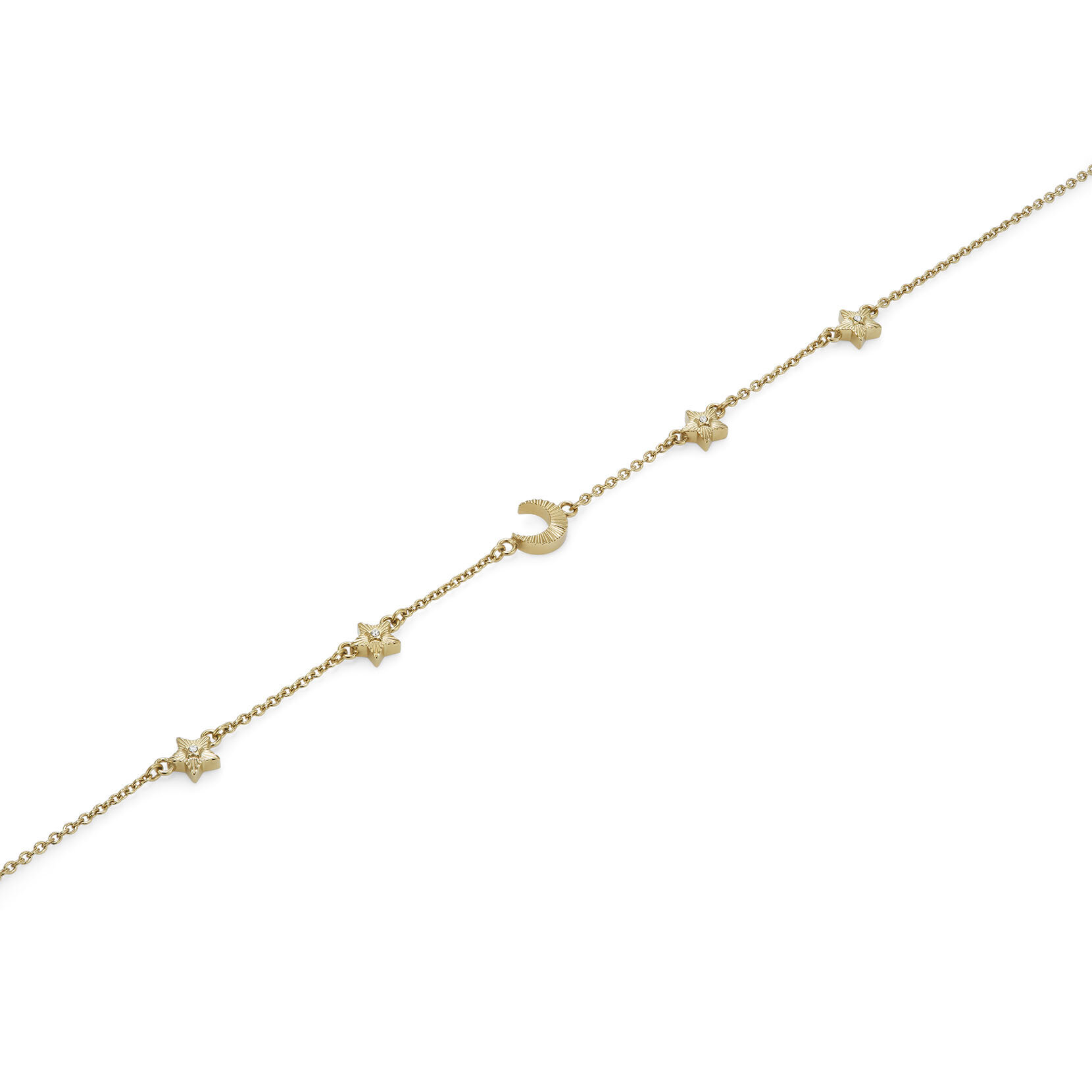 Celestial Mini North Star and Moon Gold Plated Necklace