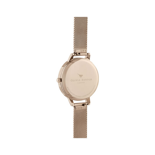 Demi White Dial Pale Rose Gold Mesh