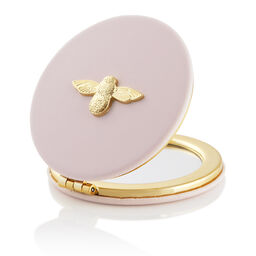 3D Bee Pink & Gold Compact Mirror  