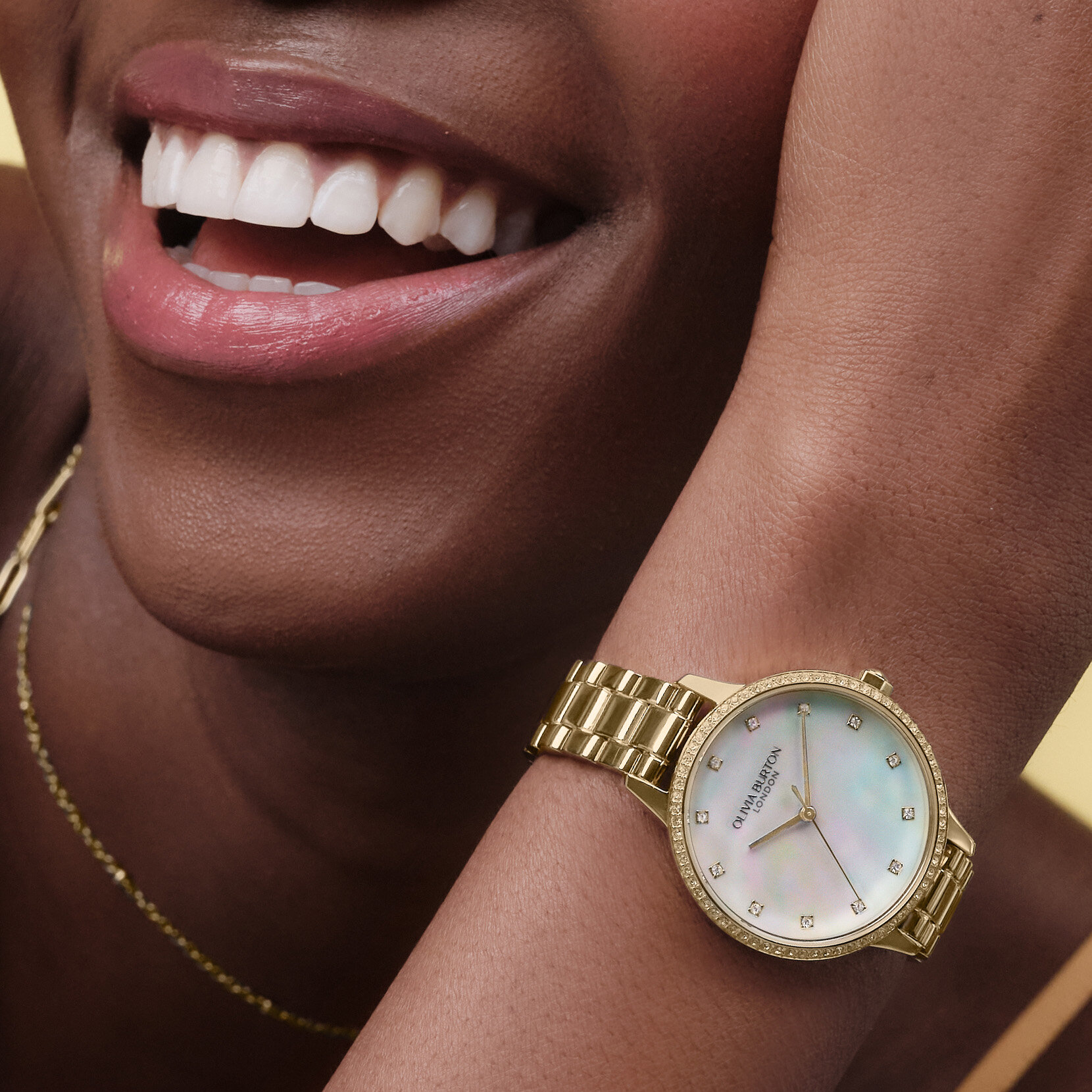 34mm Captivate Mother of Pearl & Gold Bracelet Watch