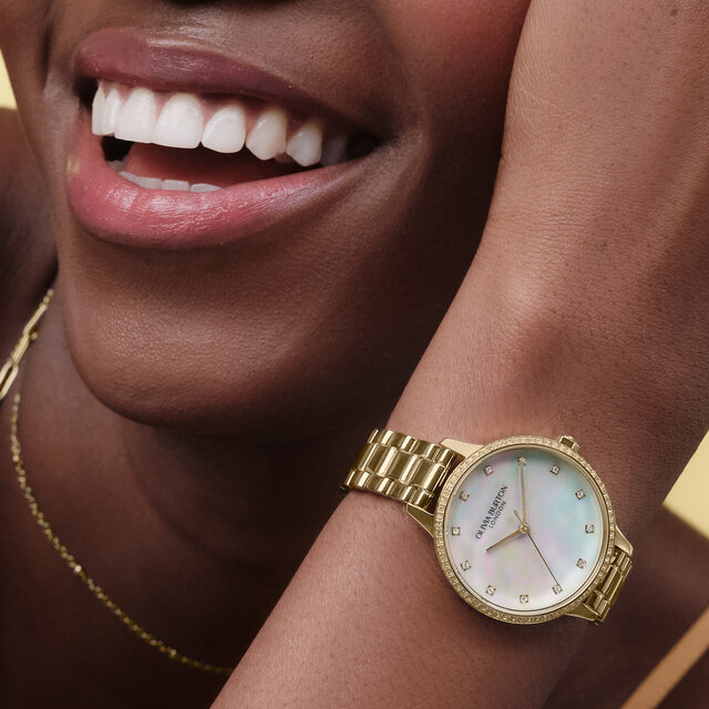 34mm Captivate Mother of Pearl & Gold Bracelet Watch